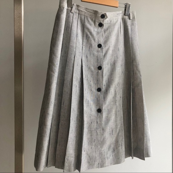 Escada Dresses & Skirts - Escada 1980s Vintage Navy & White Pleated Skirt